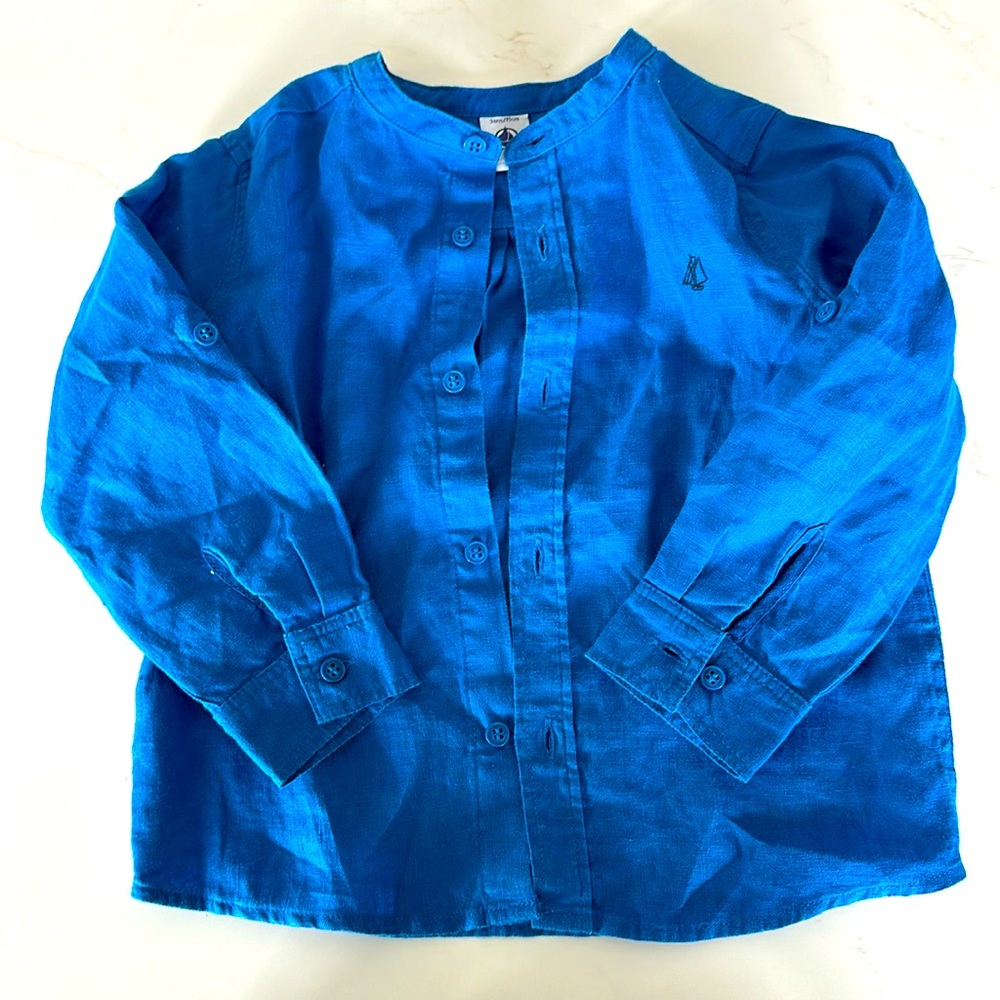 Petit Bateau toddler boy button up 3T